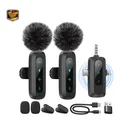 Kabelloses Lavalier-Mikrofon 2er-Pack Rauschunterdrückung Auto-Pair