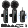 Kabelloses Lavalier-Mikrofon 2er-Pack Rauschunterdrückung Auto-Pair