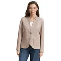 TOM TAILOR Sweatblazer Fied mit aufgesetzten Taschen und Struktur beige XS (34)