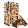HEIZFUXX Brennholz Eiche 33cm 1RM 1 Palette Kaminholz Hartholz Feuerholz Grillholz Ofenholz Smokerholz Scheitholz Eichenholz Trocken Ofenfertig Paligo