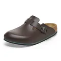 Birkenstock Damen Herren Boston Pro Hausschuhe Leder Pantoletten - Clogs - Zertifiziert nach EN ISO 20347:2043 - Berufsschuhe für Medizin, Gastronomie und Service - Java - 48