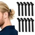 10 Stück Haargummis für Herren, schwarze Gummettigeflochtene Stirnbänder