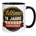 Tasse 78. Geburtstag Mann Frau – „Oldtimer - Einzelstück“ – Geburtstagsgeschenk