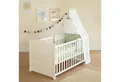 roba® Komplettbett Woodland Buddies - umbaubares Babybett, Textilausstattung, Baby & Kind, Inkl. Matratze, Himmel & Nestchen & Bettwäsche Set 100x135 cm - Weiß