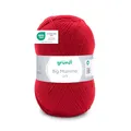 Gründl Wolle Big Mamma uni - XXL Wolle zum Stricken - Strickgarn - Weich und hautfreundlich - 100% Polyacryl - 1 Knäuel 400 g / 1040 m - Nadelstärke 3,5-4,5 - rot