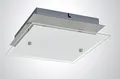 Trango 3102 Feuchtraum IP44 LED Deckenstrahler Eckig für Bad 3-Stufen dimmbar *LILY* inkl. 12 Watt 3000K warmweiß LED Modul, Design Kristalleffekt Glas Lampenschirm, Deckenlampe, Wandleuchte