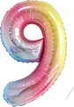 Geburtstag zahlen luftballon 9 jahre | Regenbogen Farbverlauf-Riesen