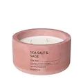 blomus Duftkerze -FRAGA- aus Beton | Farbe Withered Rose | Duft Sea Salt & Sage | Ø13 x 7H cm | 100% nachhaltiger Sojawachs