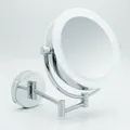 Libaro Kosmetikspiegel XXL Tokio – LED Schminkspiegel 3x/7x Vergrößerung – Wandmontage mit Dimmer & Auto-Off – ausziehbarer Beautyspiegel Ø 18,5 cm – Betrieb mit Batterien oder USB-Kabel