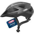 ABUS Rennradhelm Macator - Sportiver Fahrradhelm für Einsteiger - auch Zopfträger/-innen - Damen und Herren - Dunkelgrau, Größe S, Dunkelgrau (matt titan), S (51-55 cm​)