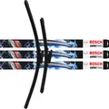 3x Scheibenwischer Wischblatt 3397007116 600mm/400mm AeroTwin SET BOSCH A116S