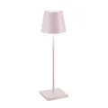 Zafferano, Poldina Pro Lampe, Kabellose, Wiederaufladbare Tischlampe mit Touch Control, Auch für den Außenbereich Geeignet, Dimmer, 2200-3000 K, Höhe 38 cm, Farbe Rosa