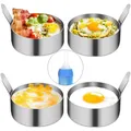 Pancake Form Egg Ring, 4 Pack 9cm Spiegeleiform Ei Ring zum Kochen von Spiege...