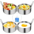 Eierformen, Pfannkuchenringe, Omelettformen 4 Stück aus Edelstahl
