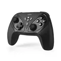 uRage Gamepad Vendetta 300 Unleashed (Wireless Controller, ergonomisch, Dual Vibration, integrierter Akku, 4 Rücktasten, PC-Gamepad, USB, Schwarz)