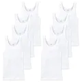 Schiesser Unterhemden 8er Pack, Herren, Doppelripp oder Feinripp (Medium, Weiß (Doppelripp))