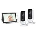 Hubble View Premium Twin 5" Babyphone 2 Kameras, Schwenk Neige Digitalzoom, 2-We