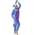 Katara 1744 -Esel I-A Kostüm-Anzug Onesie/Jumpsuit Einteiler Body für Erwachsene Damen Herren als Pyjama oder Schlafanzug Unisex - viele Verschiedene Tiere