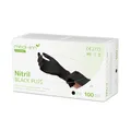 Medi-Inn+ "PS Handschuhe, Nitril puderfrei Black Plus schwarz Größe M 93018 Nitrilhandschuhe Einweghandschuhe, 100 Stück