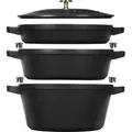 Zwilling Staub La Cocotte - Auflaufform - Rund - Eisenguss - Keramik - Gas - Halogen - Induktion - Versiegelte Platte - Schwarz - Emaille - Schwarz