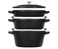 Staub Gusseisen-Kochtopfset »Stackable« - silber