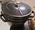 Staub Bräter Topf Gusseisen schwarz 3 teilig mit Deckel 40508-386