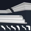 MARBET DESIGN Stuckleisten XPS Styropor weiß - Deckenleisten Stuck Decken Styroporleisten E-Leisten - (20 Meter / 10 Leisten E-21)