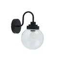 Lucande Wandleuchte Lampe Badbeleuchtung Badolo schwarz Glas 25 cm IP44 Leuchte