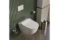 Karen Tiefspül-WC Toilette Vista, wandhängend, Abgang waagerecht, Komplett-Set aus Toilettenkeramik mit Taharet und WC-Sitz aus Duroplast, Spülrandlos, Duschfunktion, WC-Deckel mit Absenkautomatik