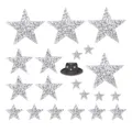 20pcs Sterne zum Aufbügeln,Stern Aufnäher Bügelbilder,Stern Aufbügelbilder Au...