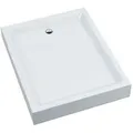 Aquabad® Duschwanne Komplettset NORMA, Rechteck, Acryl, 1-St., Duschwanne + Ablaufgarnitur, 80x120 cm weiß 80 cm x 16 cm x 120 cm