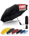 Chakipee Kompakter Reise Regenschirm Groß Sturmfest – Automatik Taschenschirm für Herren und Damen, Tragbarer 210T-Stoff 106 cm Spannweite 8 Rippen Schirm Schwarz