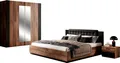 Home affaire Schlafzimmer-Set Sigma, Set 4 -St(Kleiderschrank, 2xNako, Bett 180), Made in Europe, Komplettschlafzimmer, viel Stauraum, trendige Farben