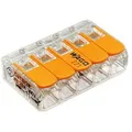 Wago 221-415 Verbindungsklemme mit Hebel transparent für alle Leiterarten 5-Leiter bis 4qmm