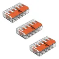 3x WAGO 5-Leiter-Klemme 4 mm² Verbindungsklemme Klemme mit Hebel 221-415