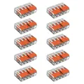 10x WAGO 5-Leiter-Klemme 4 mm² Verbindungsklemme Klemme mit Hebel 221-415