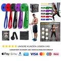 Widerstandsbänder Set Fitnessbänder 5 Stufen Klimmzugbänder Fitness Übungsbänder