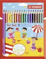 STABILO Trio thick Dreikant-Buntstift 18 Farben Kinder Schulbedarf 18er Pack