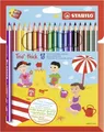 Dreikant-Buntstift - STABILO Trio dick - 18er Pack - mit 18 verschiedenen...