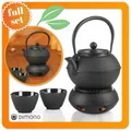 Dimono Teeset Gusseisen Teekanne Teeservice Stövchen 2 Tassen Becher Geschenkset