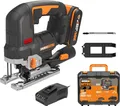 WORX WX542 Akku Stichsäge 20V, Pendelhub, bürstenloser Motor, mit 2,5Ah Akku