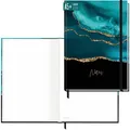 paperundyou Notizbuch 8571-3, Shiny Teal, A5+, 78 Blatt, blau schwarz, Softcover, liniert