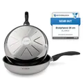 KLAMER Bratpfanne 28cm, antihaftbeschichtete Induktions-Pfanne, Premium Besch…