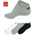 PUMA Sneakersocken (3-Paar) mit eingestricktem Markenlogo grau|schwarz 39-42