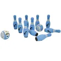 EDUPLAY 170186 Soft-Bowling mit 10 Pins und 2 Bowling Kugeln, hellblau, 12-teili