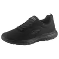 Skechers FLEX APPEAL 4.0 BRILLINAT VIEW Sneaker Freizeitschuh, Halbschuh, Schnürschuh mit Air Cooled Memory Foam schwarz 38 EU