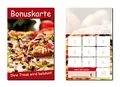 100 Stück Bonuskarten Pizzeria (BOK-413) Pizzakarten mit 10 Stempelfeldern Treuekarten möglich für Bereiche wie Gastronomie, Restaurant, Gaststätte …
