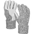 Ortovox Herren Classic Wool Glove Leather - S - grey blend