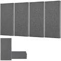 VEVOR 4x Akustikpaneele Akustik Wandpaneele 600x300x50mm selbstklebend Grau