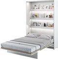 Wandklappbett Bed Concept 140x200 Schrankbett Vertikal Wandbett Gästebett Weiß
